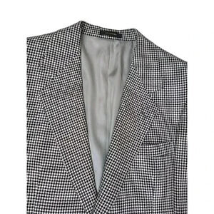 Givenchy Monsieur Mens 40R 2 Button Blazer Sport Coat Houndstooth